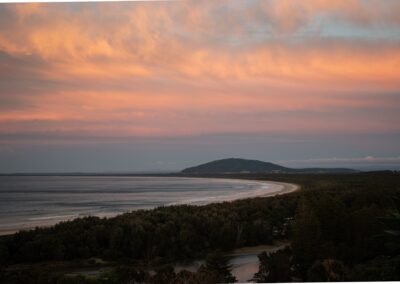 View of Mt Coolangatta at dusk