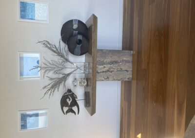 Decorative area near the dining table